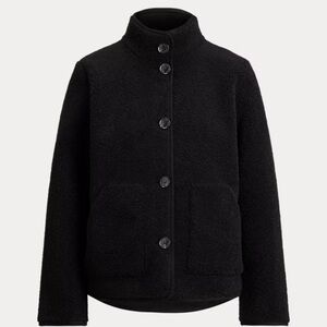 Ralph Lauren Faux-Shearling Funnelneck Coat